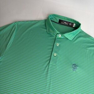 Ralph Lauren RLX Mens Polo Golf Shirt Green Short Sleeve Golf Performance M